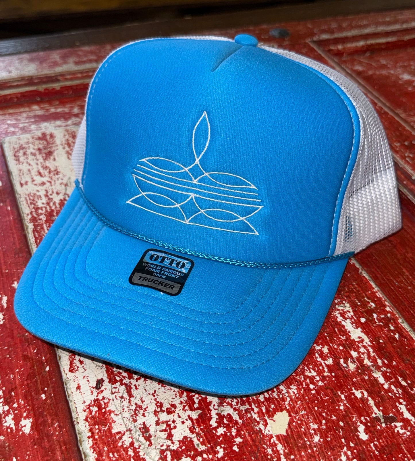 Boot Stitch Embroidered Foam Trucker Hats