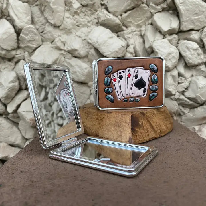 Leather Compact Mirrors