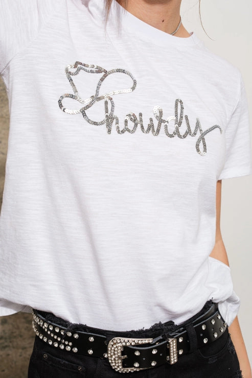Howdy Sequined T-Shirt