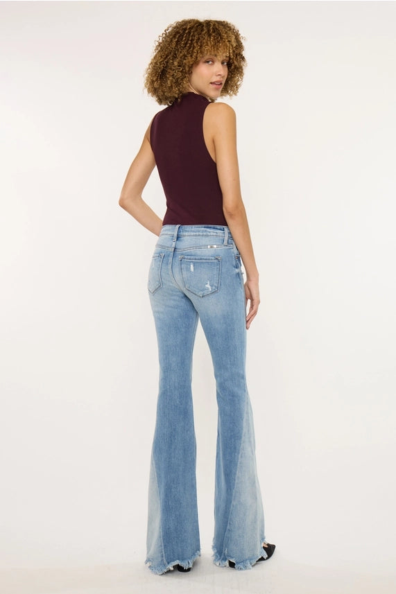 Kancan Mid Rise Flare Jeans