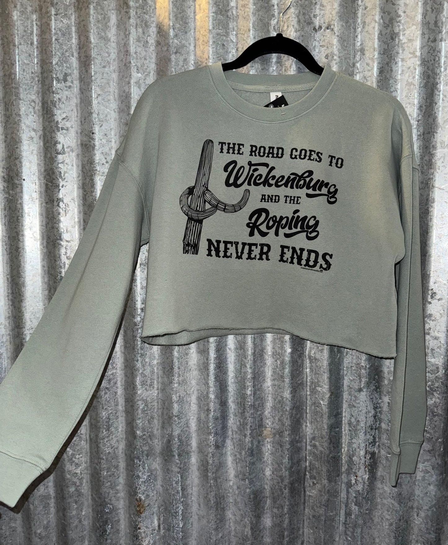 The Road To Wickenburg Cropped Crewneck