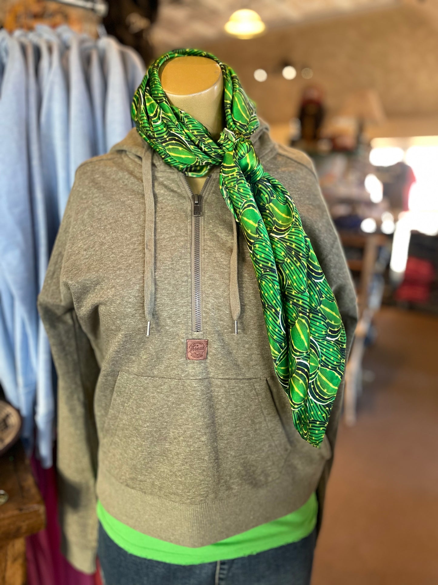 Cropped Half Zip Hoodie