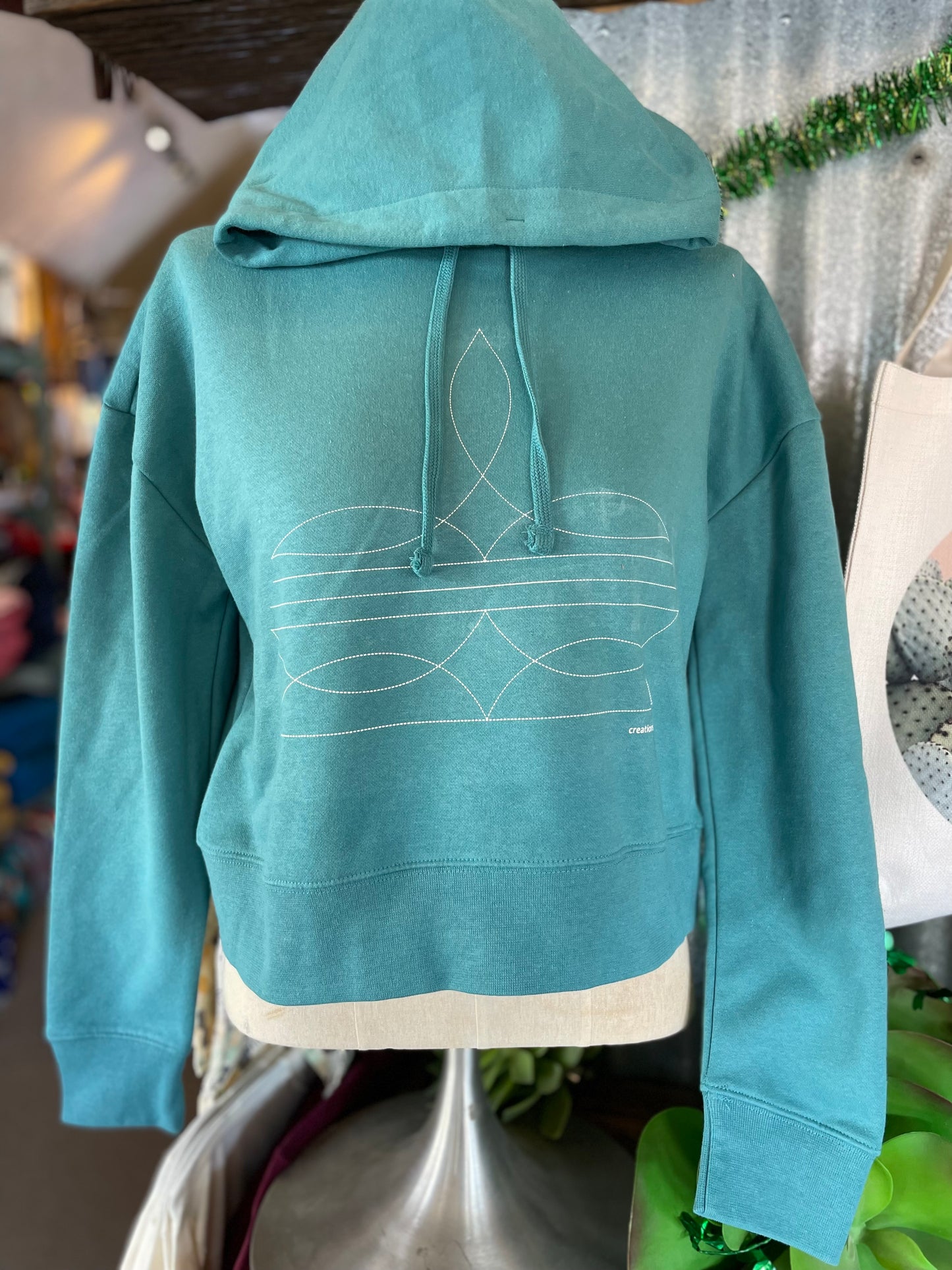 Boot Stitch Cropped Hoodie