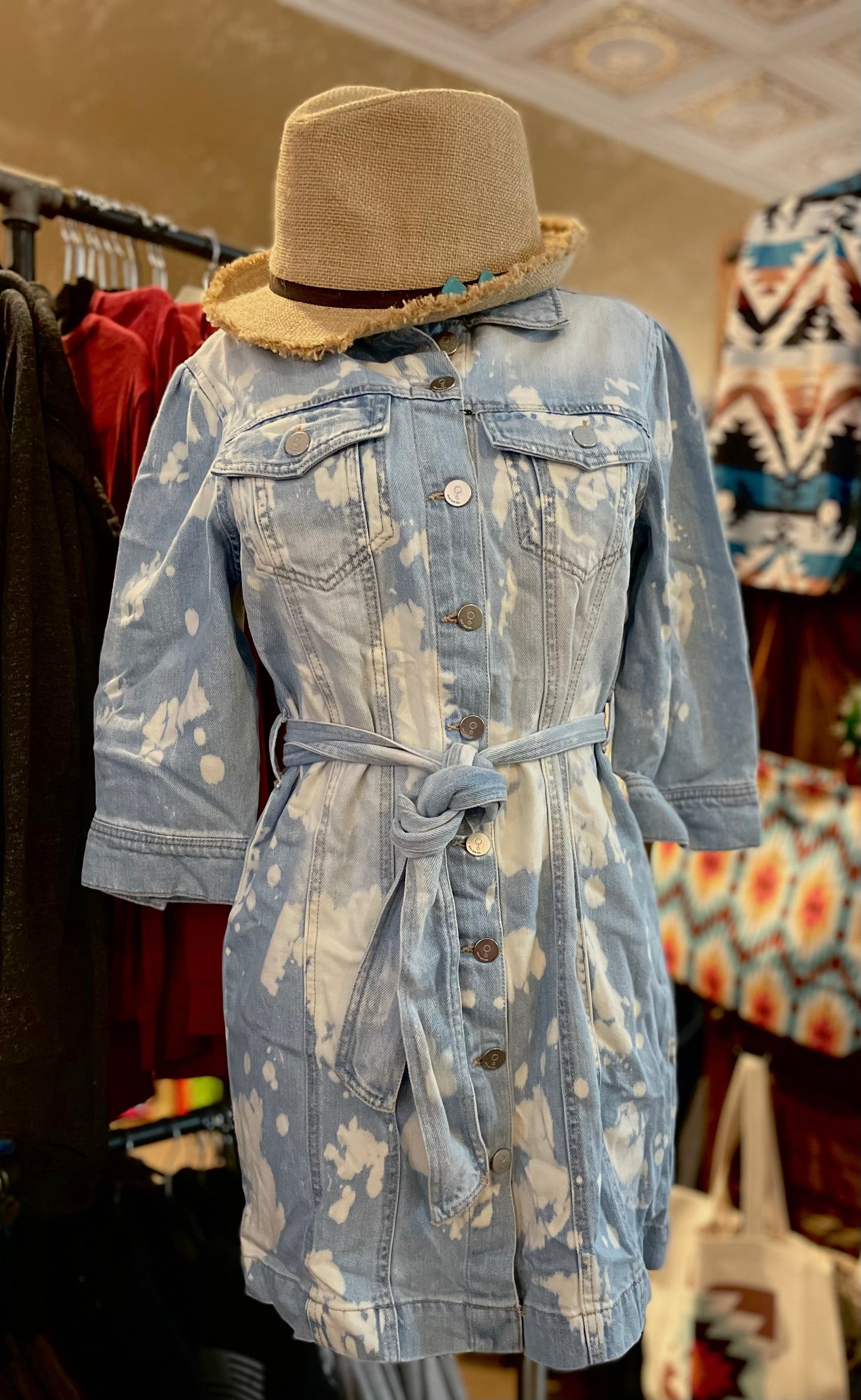 Stonewashed Denim Dress