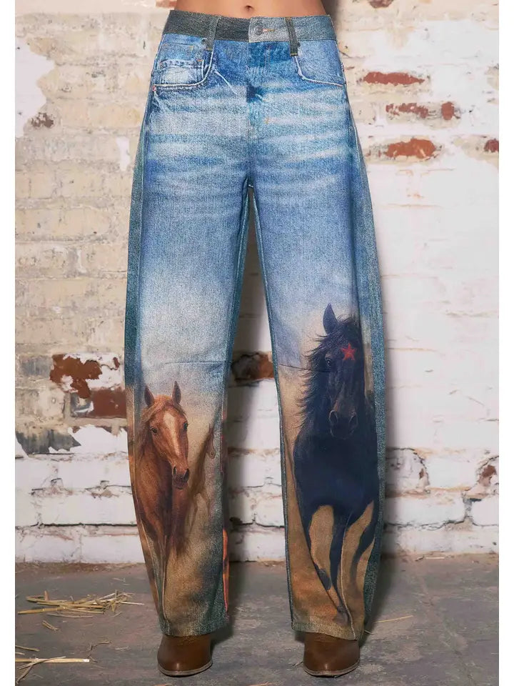 Vibrant Horse Jeans