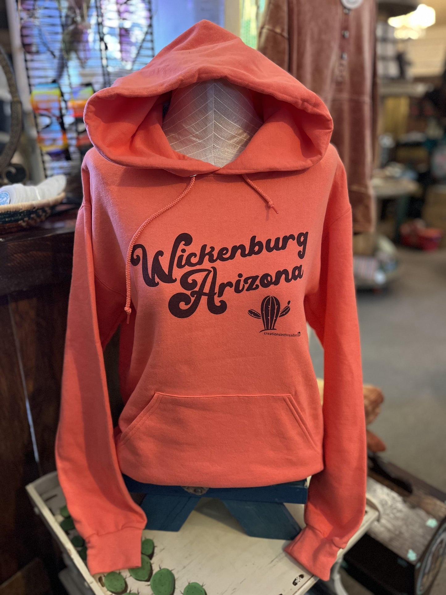 Wickenburg Sweatshirts with Small Cactus