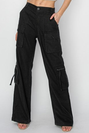 Risen High Rise Straight Leg Cargo Pants