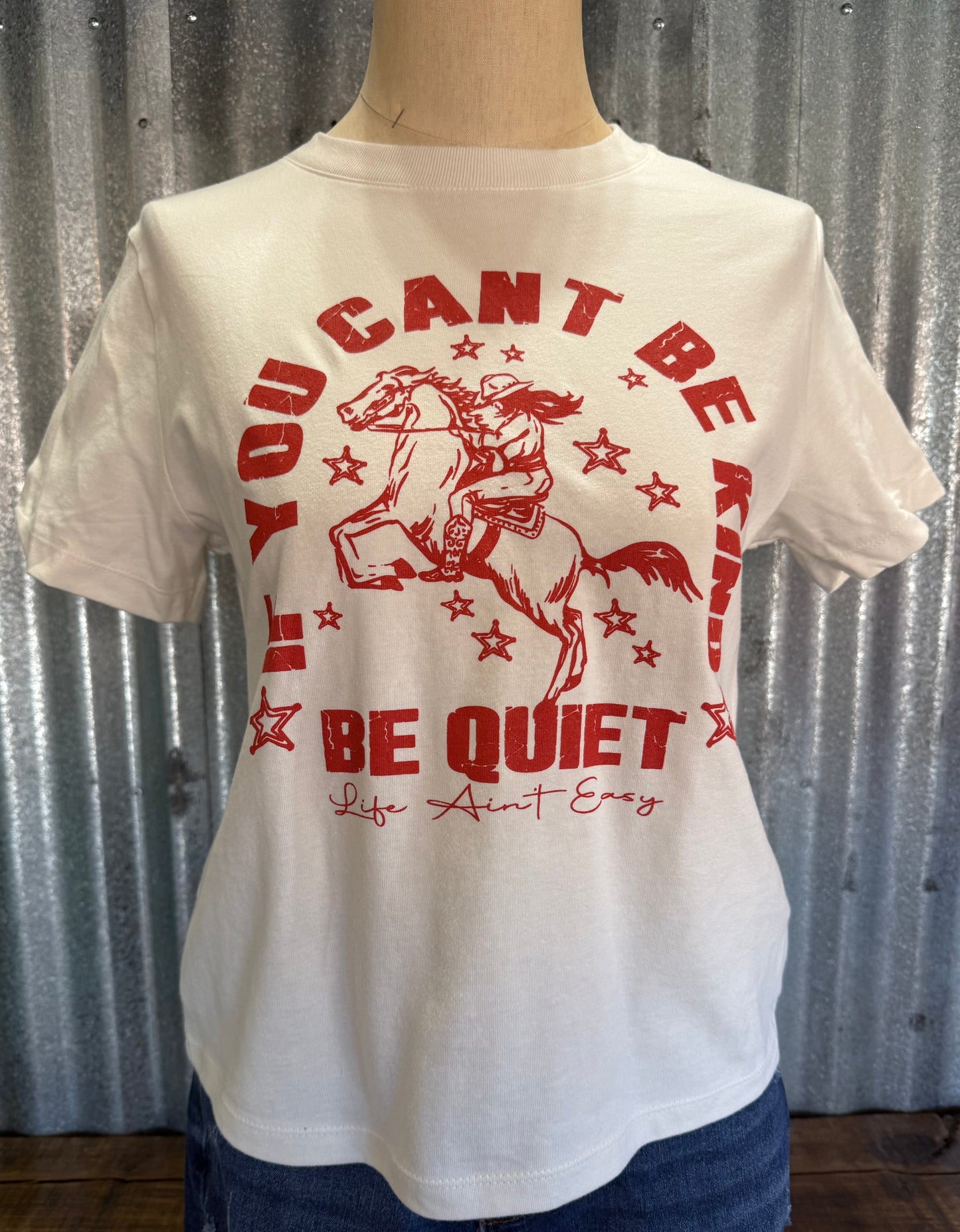 If You Can't Be Kind Be Quiet Cropped Shirt