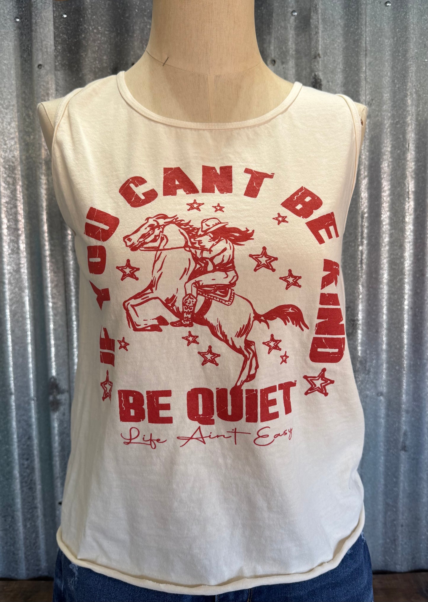 If You Can't Be Kind Be Quiet Cropped Shirt