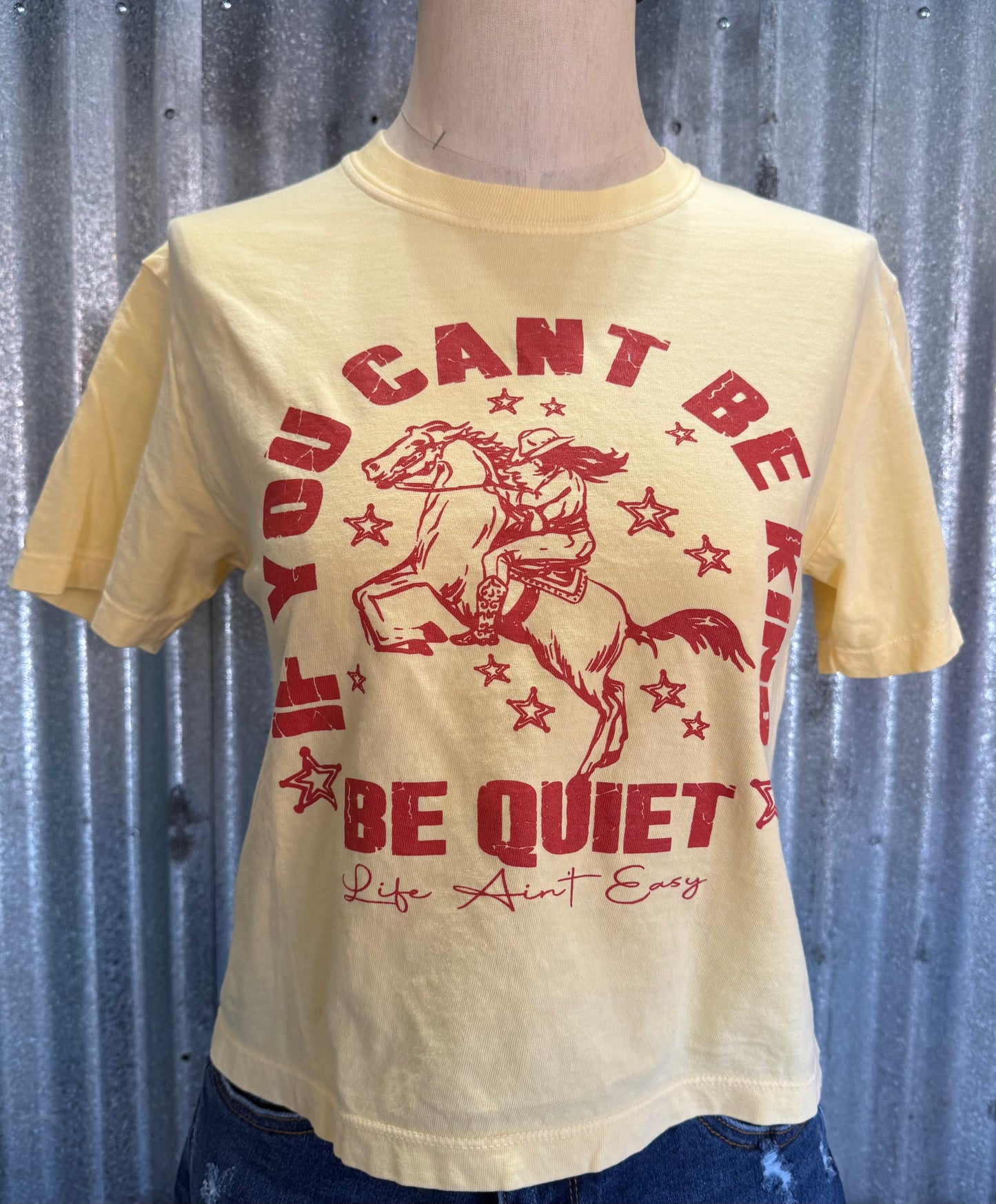 If You Can't Be Kind Be Quiet Cropped Shirt