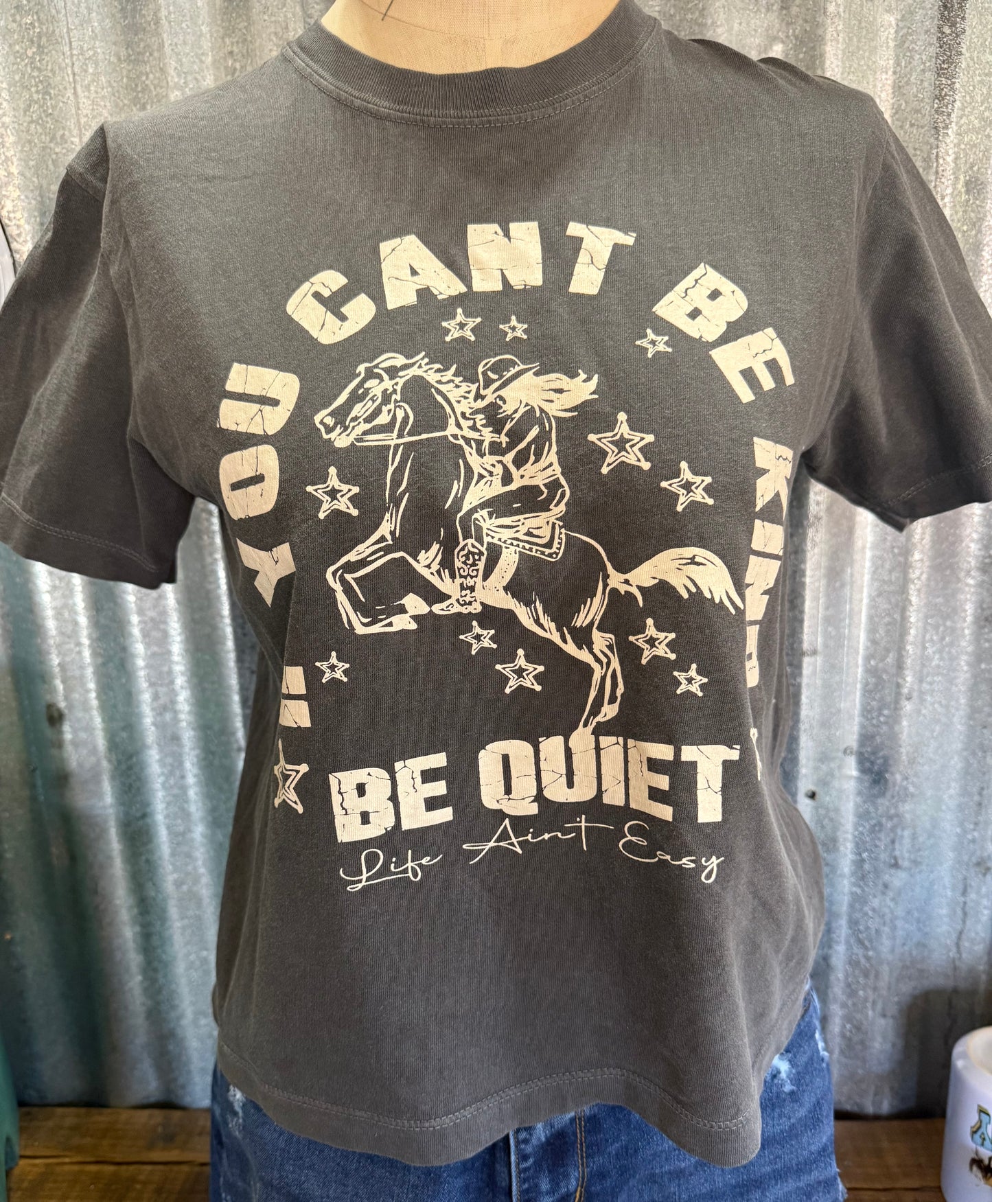 If You Can't Be Kind Be Quiet Cropped Shirt