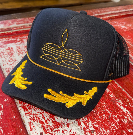 Boot Stitch Embroidered Foam Trucker Hats