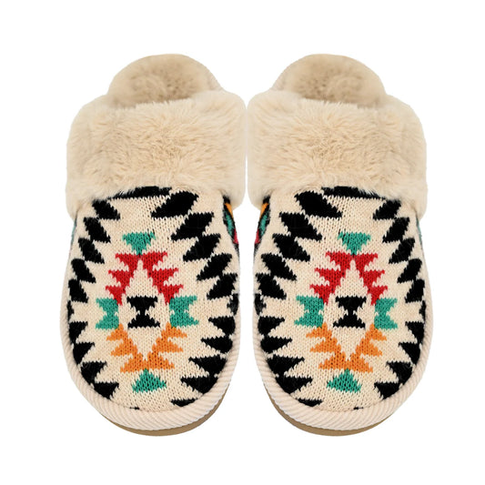 C.C Knit Faux Fur Slippers