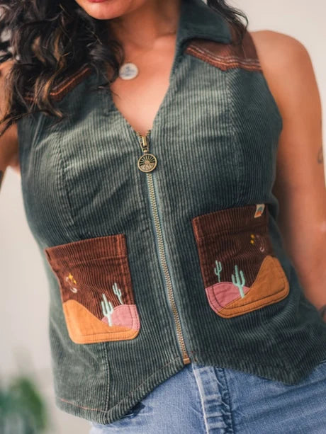 Classic Rock Couture Corduroy Vest