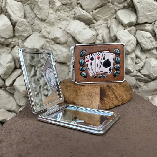 Leather Compact Mirrors