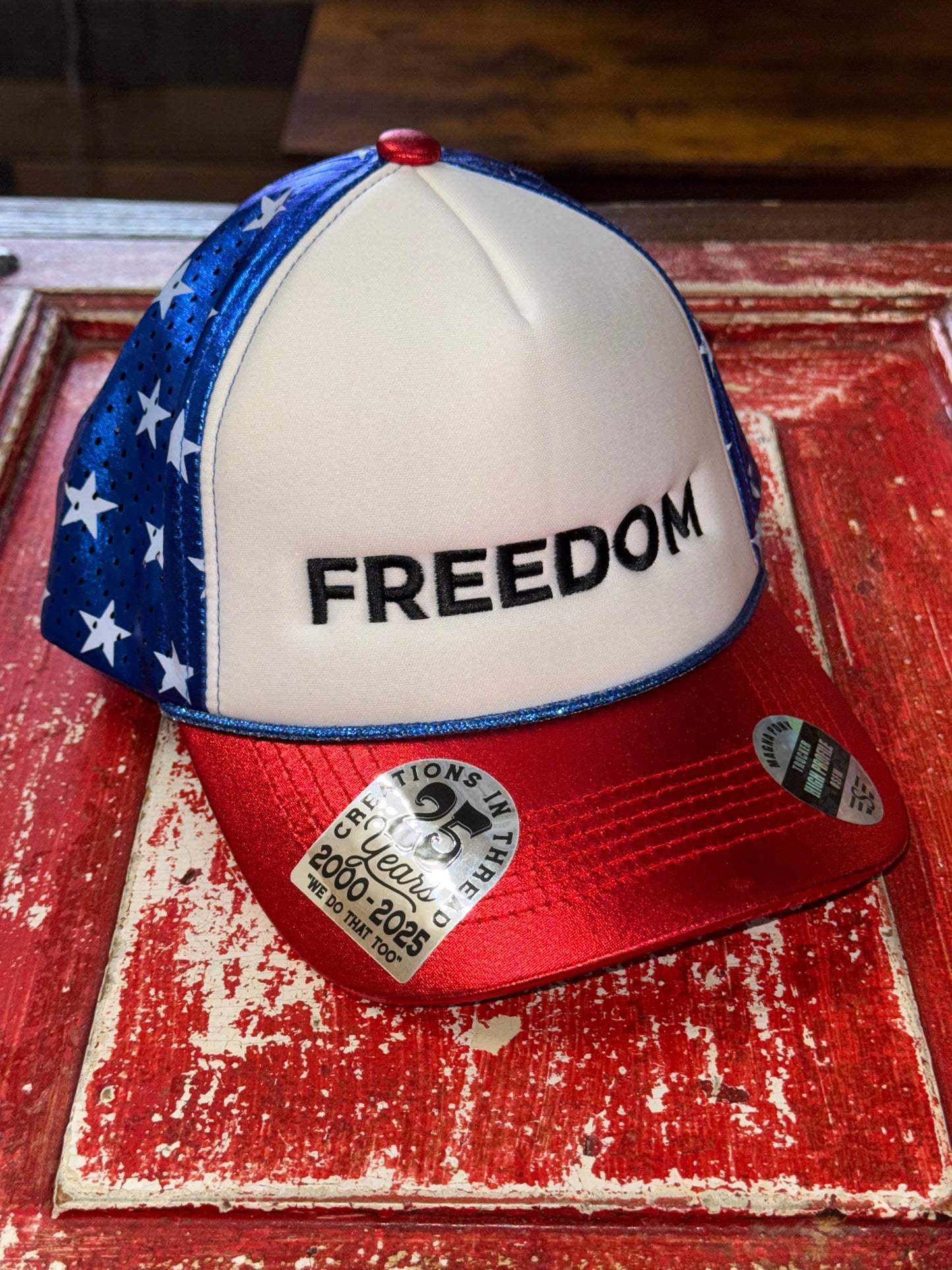 Embroidered Freedom Foam Hats