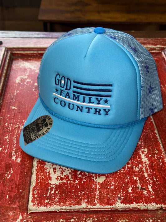 God Family Country Embroidered Cap