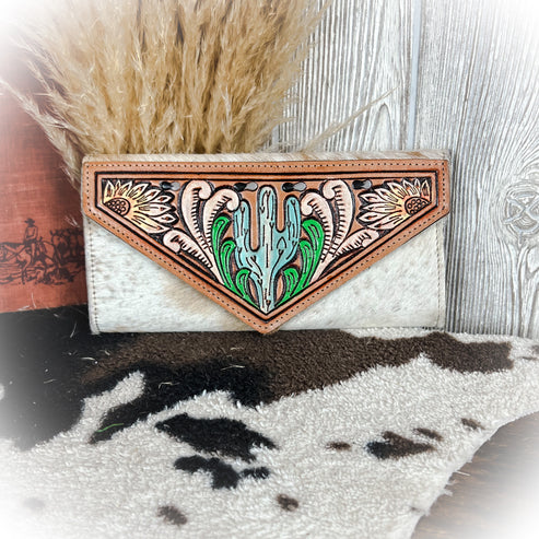 Western Tooled  Leather Wallets