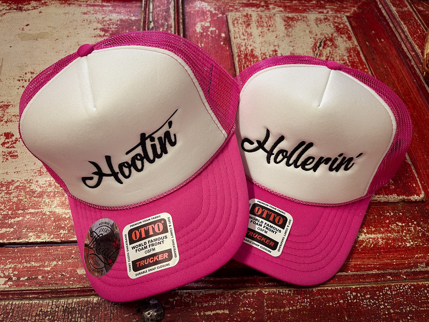 Hootin', Hollerin' Embroidered Foam Trucker