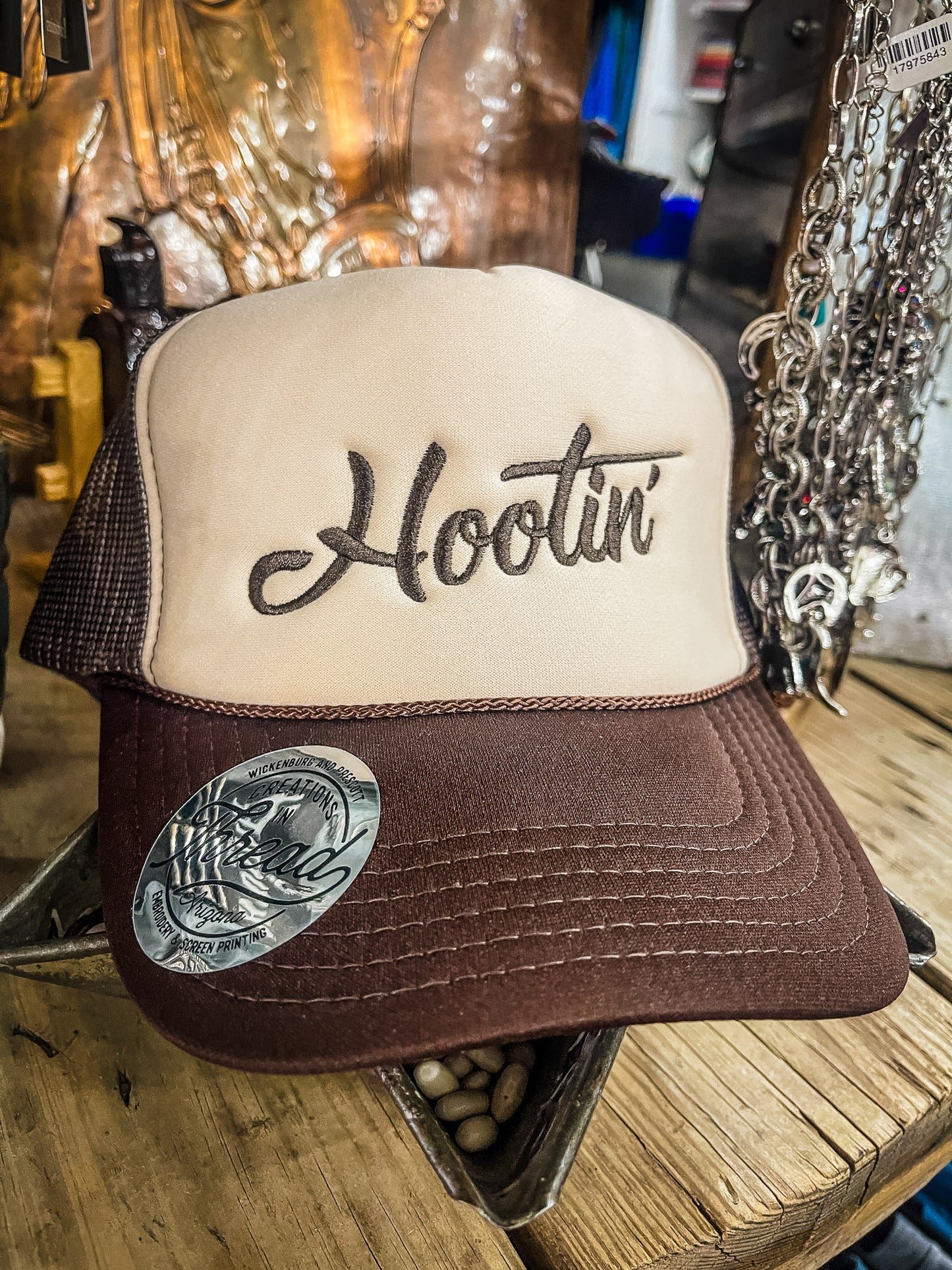 Hootin', Hollerin' Embroidered Foam Trucker
