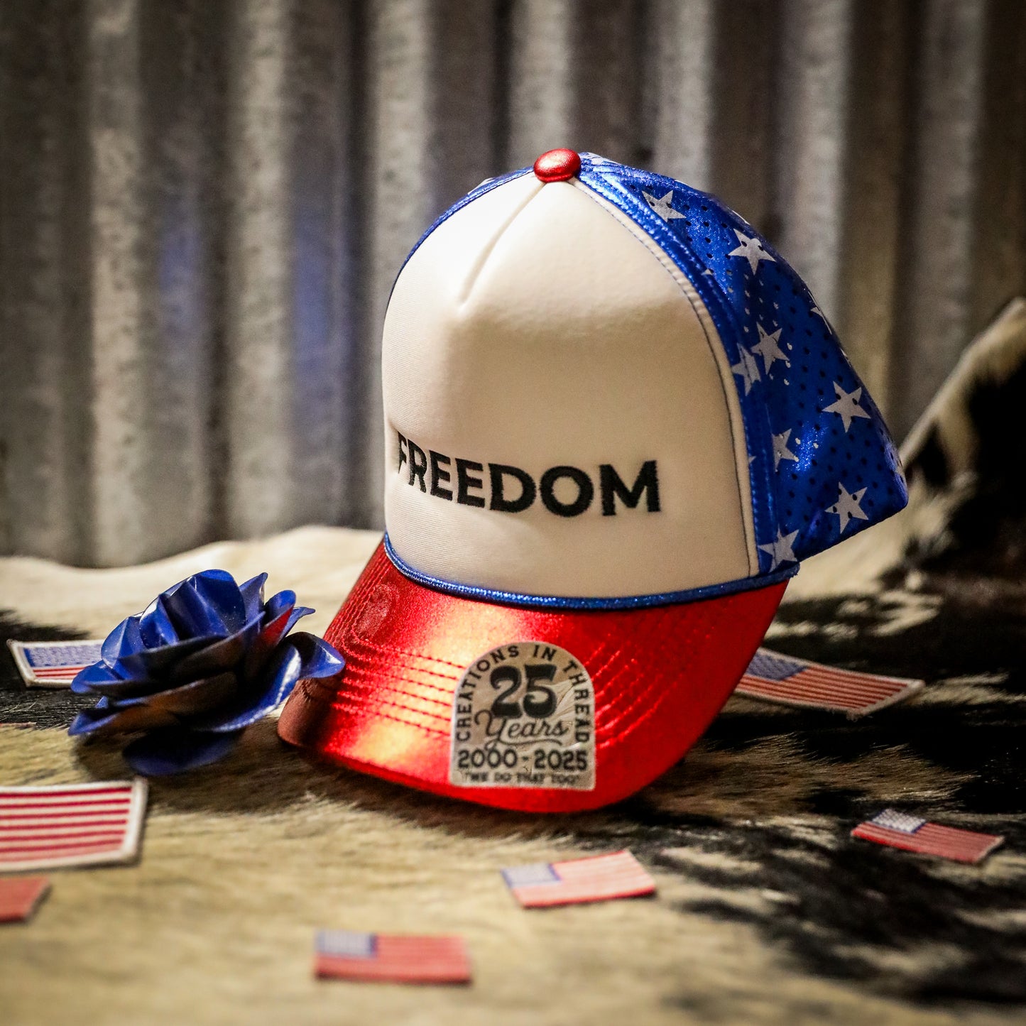 Embroidered Freedom Foam Hats
