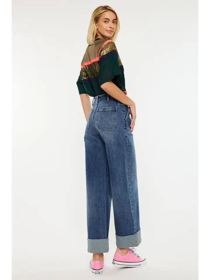 Kan Can Ultra High Rise 90's Wide Leg Trouser