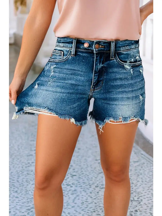 LDC Raw Hem Denim Shorts