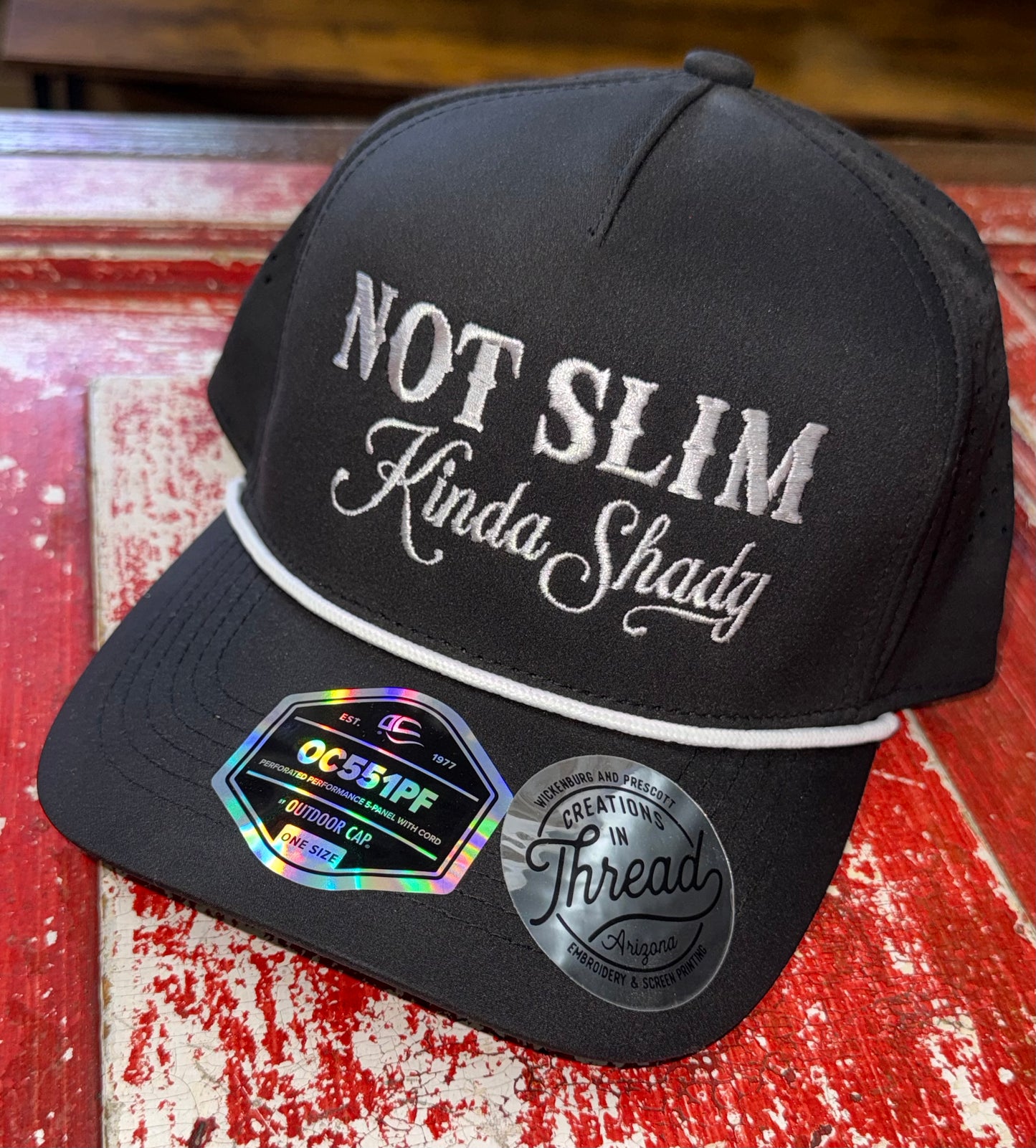 Not Slim Kinda Shady Embroidered Hats