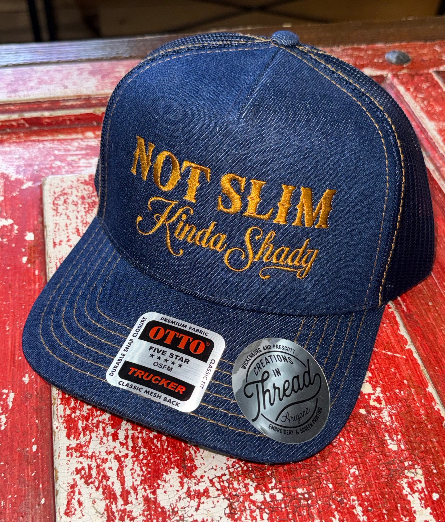 Not Slim Kinda Shady Embroidered Hats