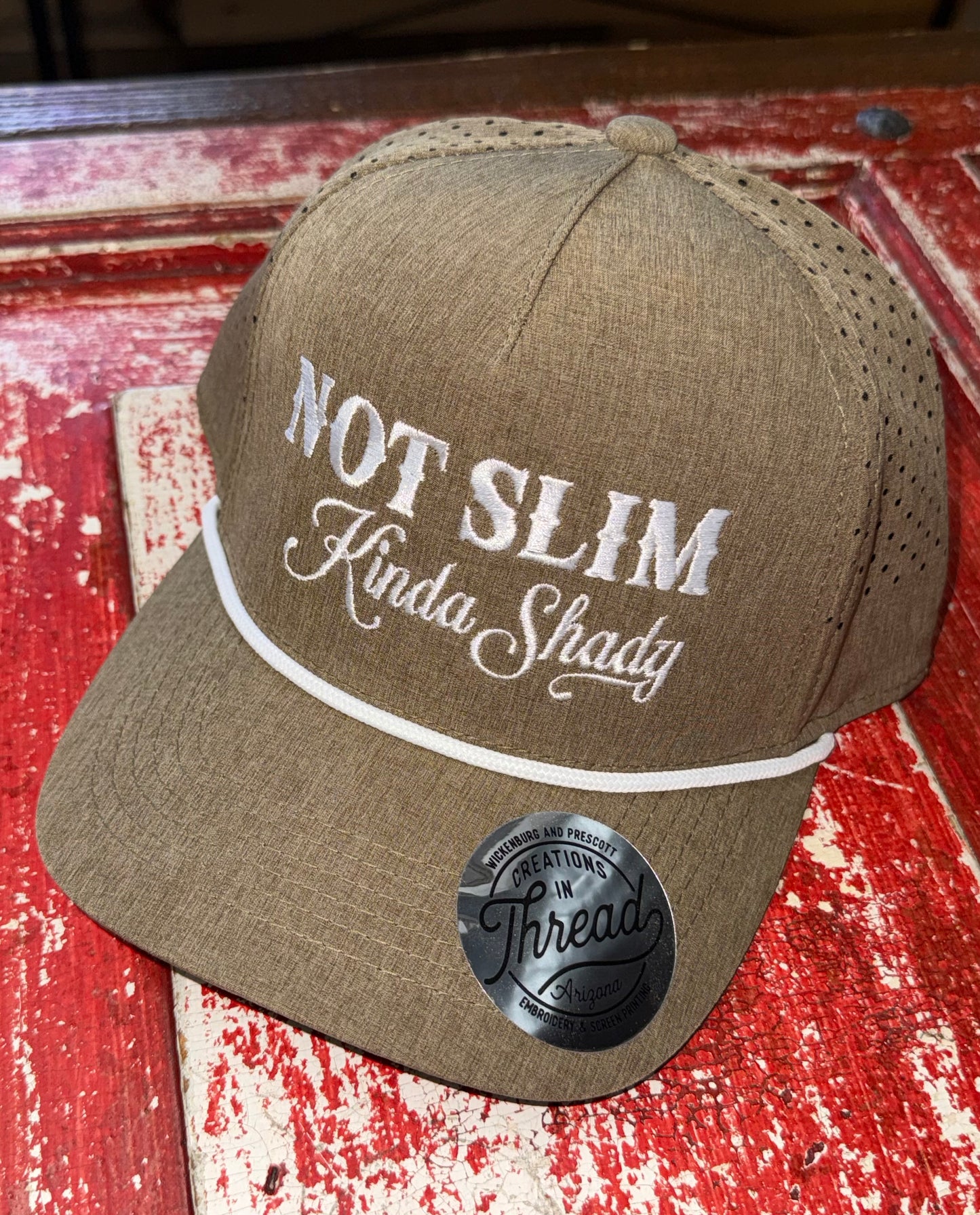 Not Slim Kinda Shady Embroidered Hats
