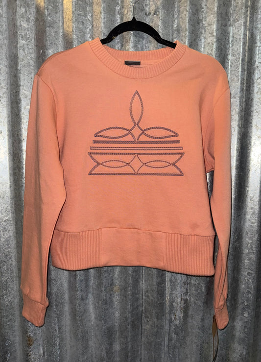 Cropped Boot Stitch Crewneck Sweatshirt