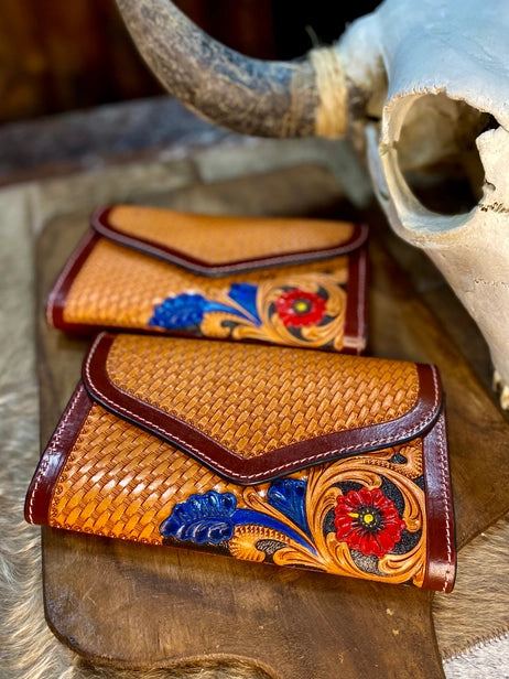 Western Tooled  Leather Wallets