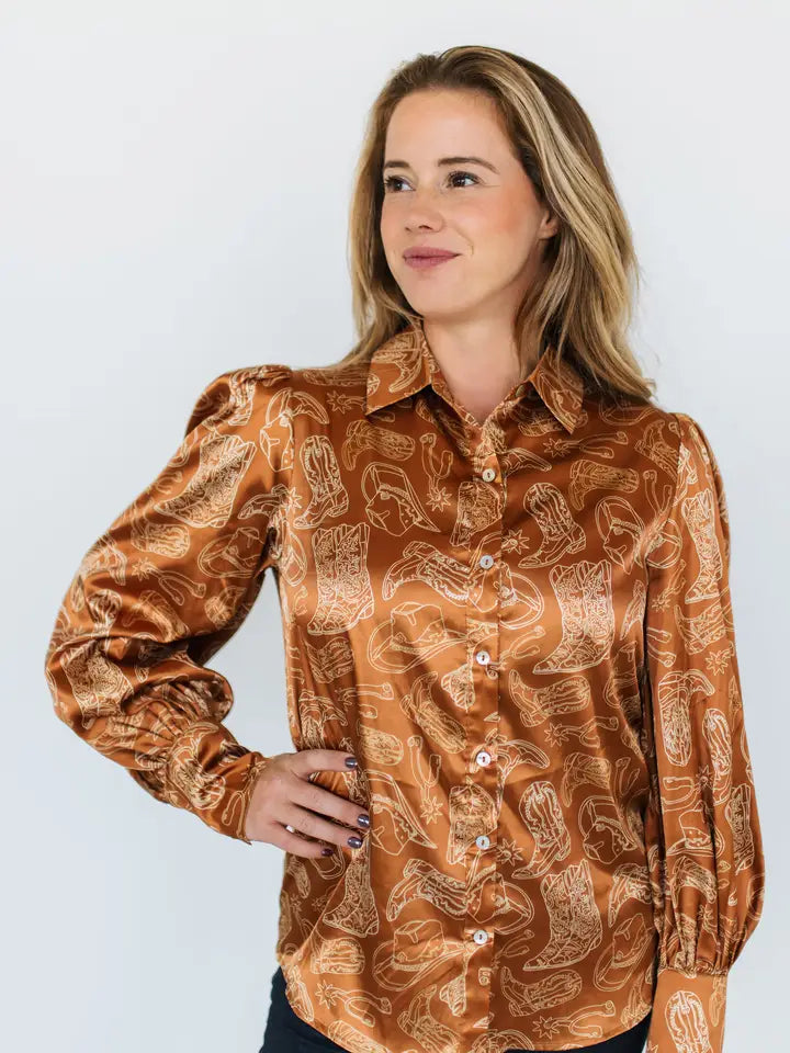 Women's Satin Button Down Shirts