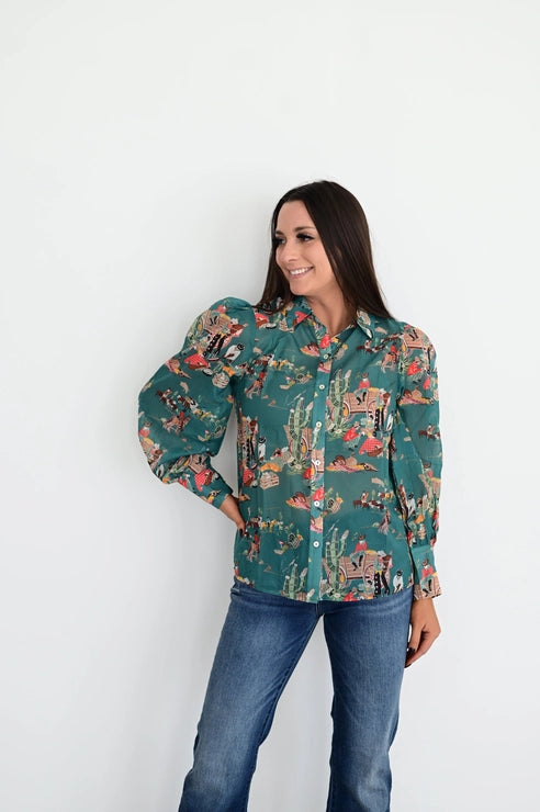 Women's Long Sleeve Button-Up