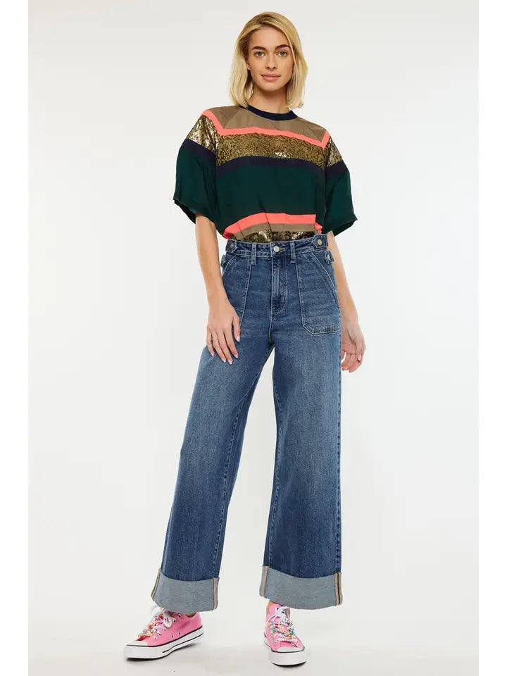 Kan Can Ultra High Rise 90's Wide Leg Trouser