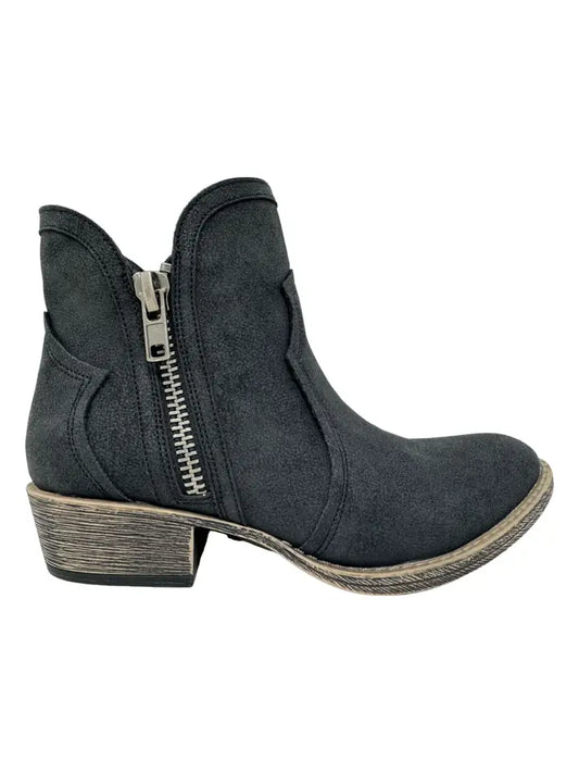 Very G Evie Distressed Leather Women's Bootie