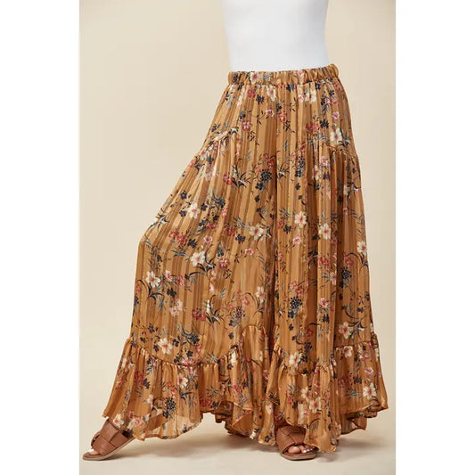 Ruffled Wide Leg Palazzo Pants