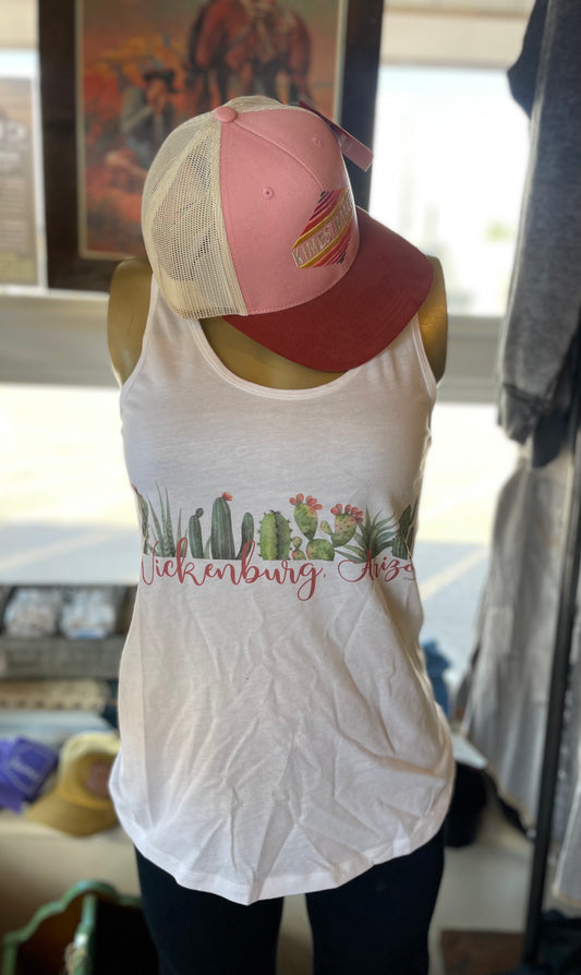 Saguaro Blooming Cactus Tank Top's