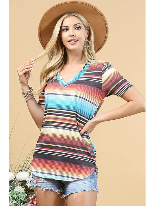 Women's Avery Serape V-Neck Shirt